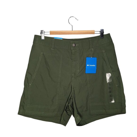 NEW Columbia Women's Size 6 Holly Hideaway Hiking Outdoor Shorts NWT Green - Picture 4 of 4